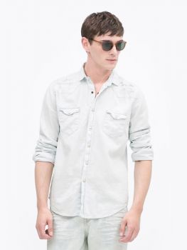 Diamond Mesh Crew Neck Shirt